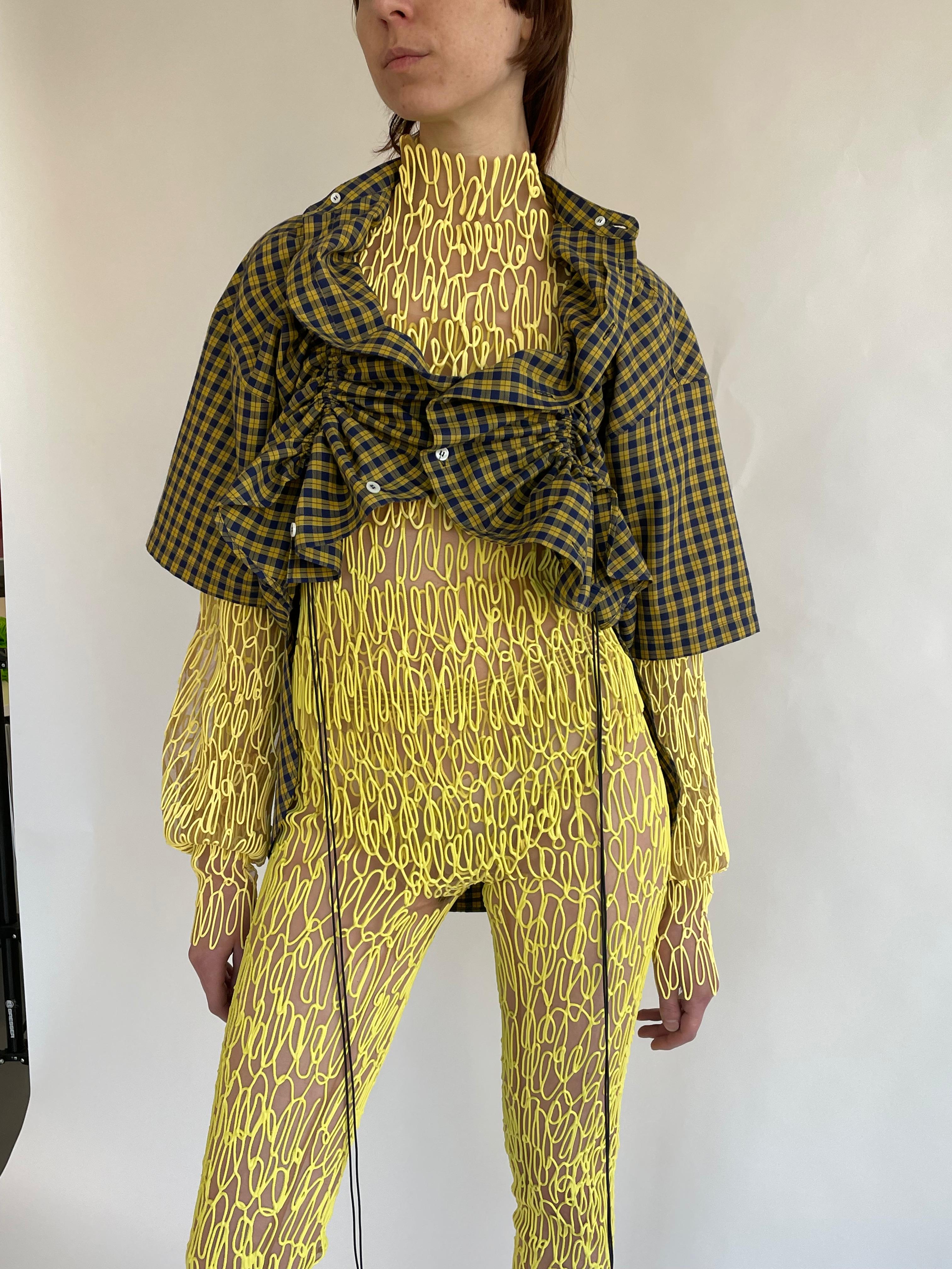 Checked Ruffle Shirt